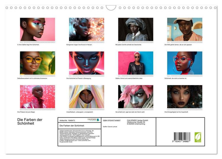 Produktbild: Die Farben der Sch&ouml;nheit (Wandkalender 2026 DIN A3 quer), CALVENDO Monatskalender