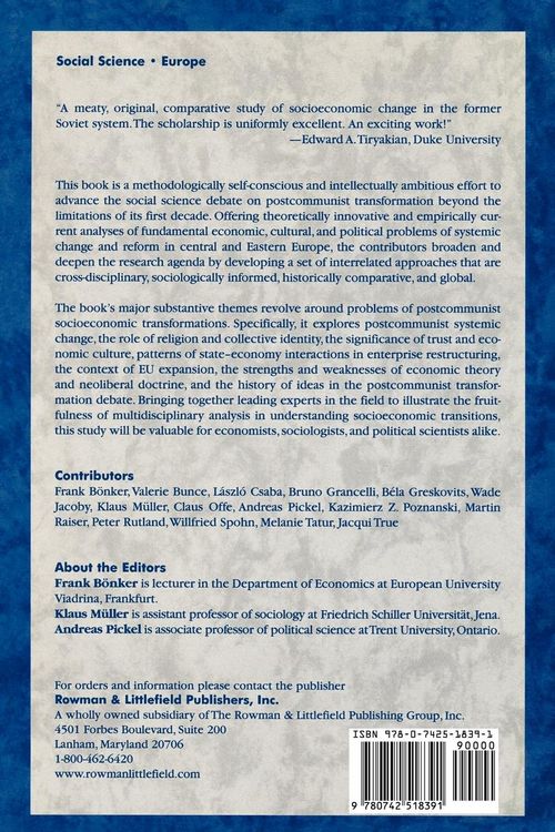 Produktbild: Postcommunist Transformation and the Social Sciences