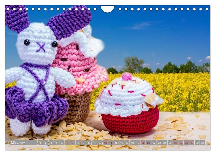 Produktbild: Amigurumi - Die geh&auml;kelte Welt (Wandkalender 2027 DIN A4 quer), CALVENDO Monatskalender