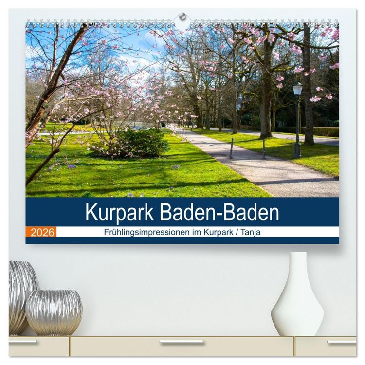 Produktbild: Kurpark Baden-Baden (hochwertiger Premium Wandkalender 2026 DIN A2 quer), Kunstdruck in Hochglanz