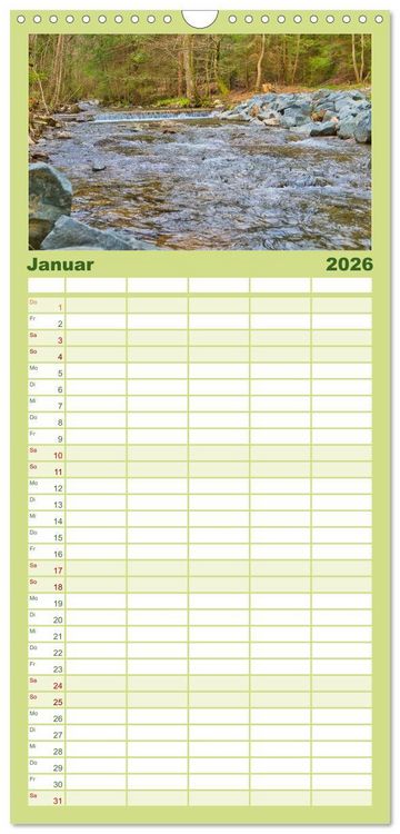 Produktbild: Familienplaner 2026 - Faszination Th&uuml;ringer Wald mit 5 Spalten (Wandkalender, 21 x 45 cm) CALVENDO