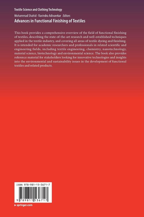Produktbild: Advances in Functional Finishing of Textiles