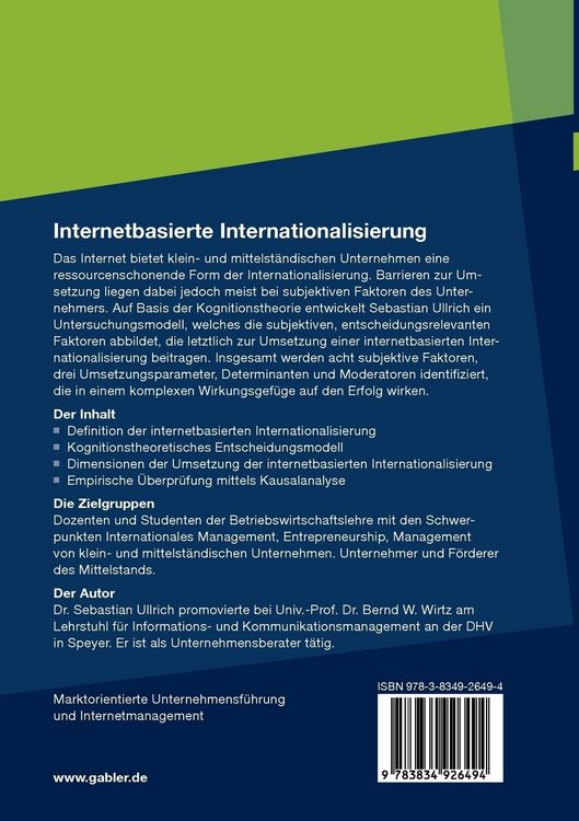 Produktbild: Internetbasierte Internationalisierung