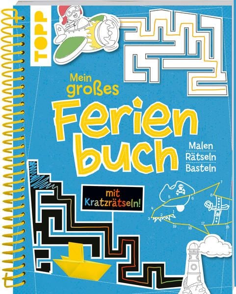 Produktbild: Mein gro&szlig;es Ferienbuch mit Kratzr&auml;tseln! (Blau)