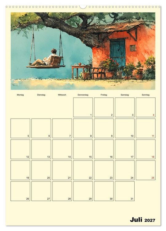 Produktbild: M&auml;nner im Garten. Entspannte Augenblicke im Gr&uuml;nen (Wandkalender 2027 DIN A2 hoch), CALVENDO Monatskalender