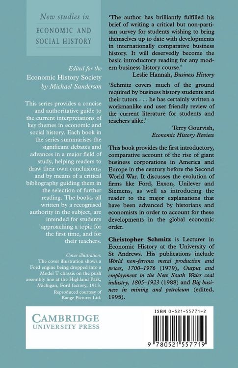 Produktbild: The Growth of Big Business in the United States and Western Europe, 1850 1939
