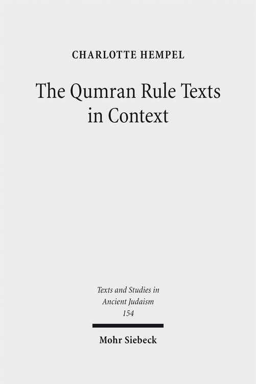 Produktbild: The Qumran Rule Texts in Context