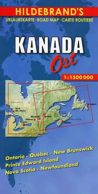 Produktbild: Kanada ( Canada) Ost 1 : 1 500 000 / Hildebrand's Urlaubskarte