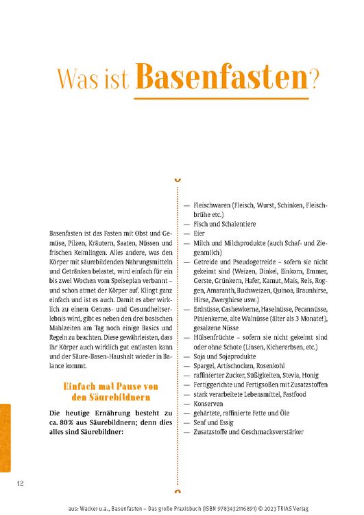 Produktbild: Basenfasten - Das gro&szlig;e Praxisbuch