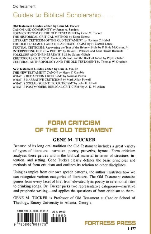 Produktbild: Form Criticism of Old Testamen