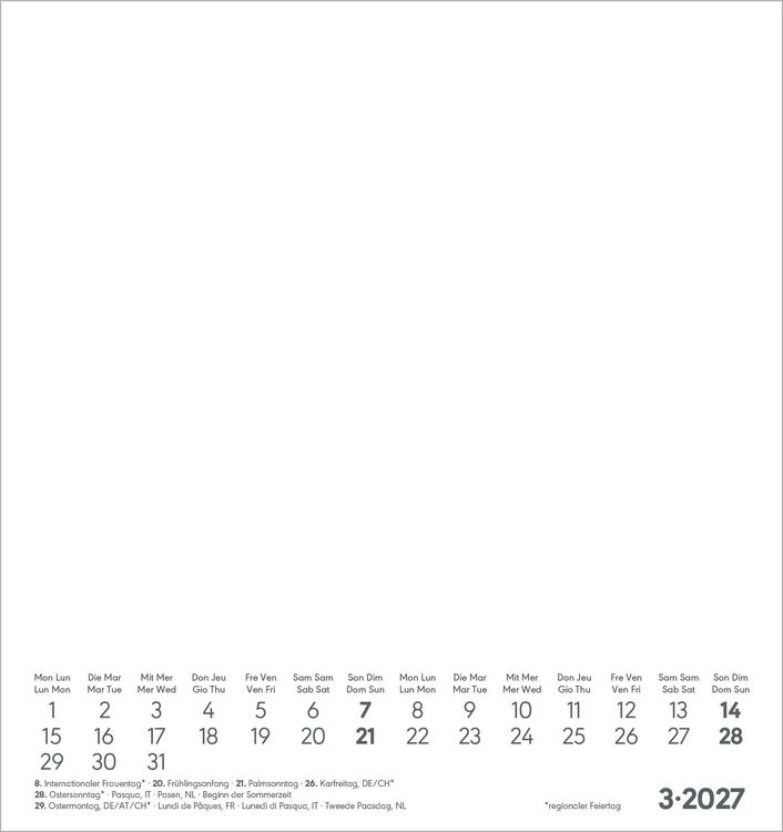 Produktbild: Kreativkalender S schwarz 2027