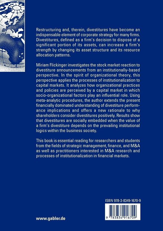 Produktbild: The Institutionalization of Divestitures