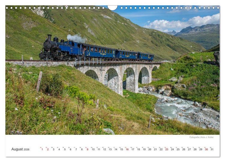 Produktbild: Dampfbahn Furka 2026 (Wandkalender 2026 DIN A3 quer), CALVENDO Monatskalender