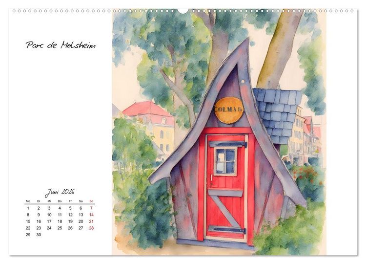 Produktbild: Zauberhafte Motive aus dem Elsass (Wandkalender 2026 DIN A2 quer), CALVENDO Monatskalender