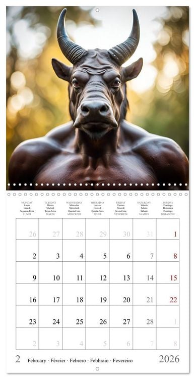 Produktbild: AI heroes, gods and creatures of Greek mythology (Wall Calendar 2026 12 &times; 12 Inch) CALVENDO 12 Month Wall Calendar