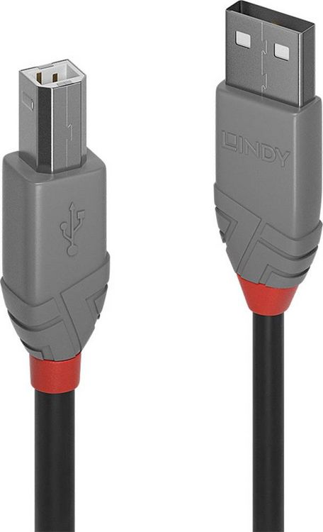 Produktbild: LINDY USB-Kabel USB 2.0 USB-A Stecker, USB-B Stecker 10.00m Schwarz 36677