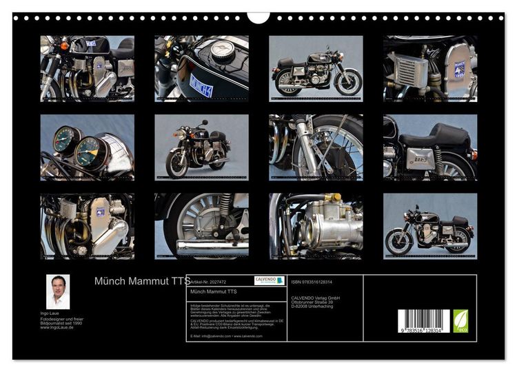 Produktbild: M&uuml;nch Mammut TTS (Wandkalender 2026 DIN A3 quer), CALVENDO Monatskalender