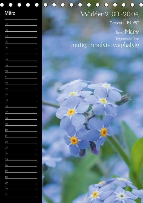 Produktbild: Naturbilder mit Sternzeichen / Geburtstagskalender (Tischkalender immerw&auml;hrend DIN A5 hoch)