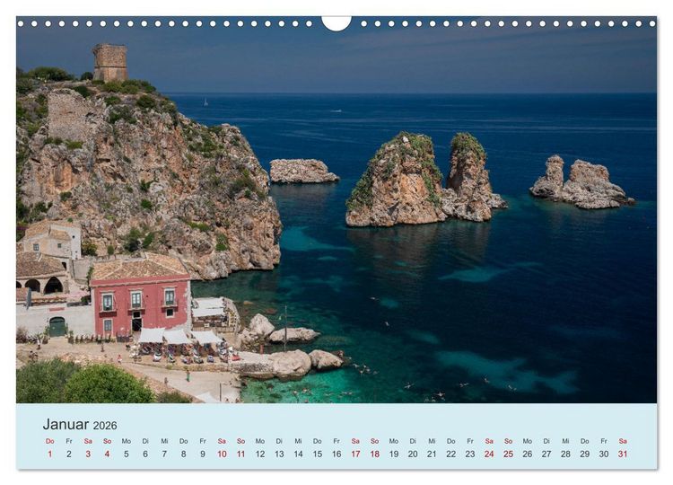 Produktbild: Sizilien &ndash; Die Insel, auf der es keinen Winter gibt (Wandkalender 2026 DIN A3 quer), CALVENDO Monatskalender