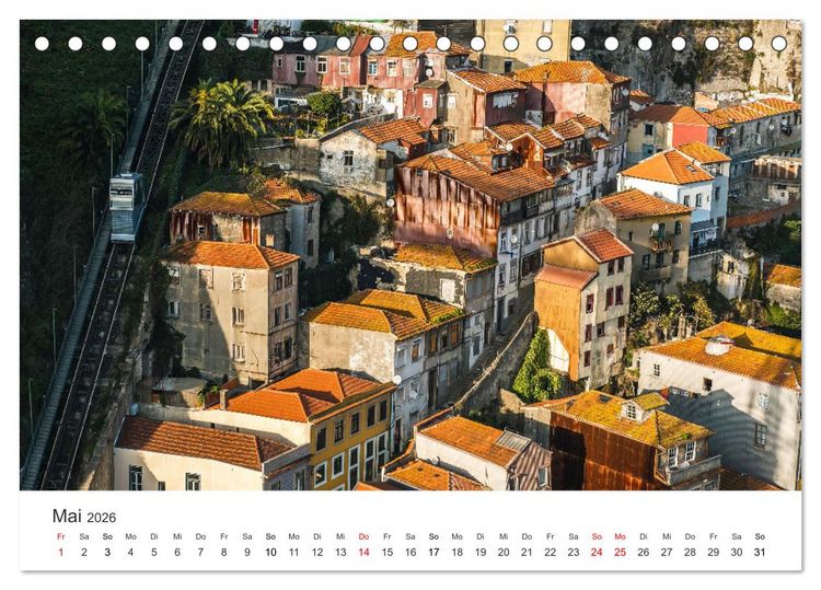 Produktbild: Sonnige Gr&uuml;&szlig;e aus Portugal (Tischkalender 2026 DIN A5 quer), CALVENDO Monatskalender