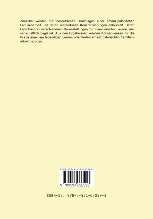 Produktbild: Emanzipatorische Familienarbeit