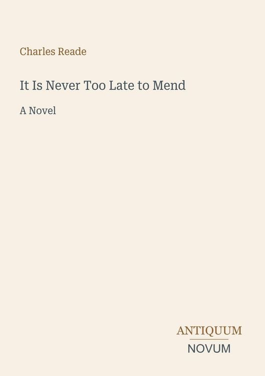 Produktbild: It Is Never Too Late to Mend