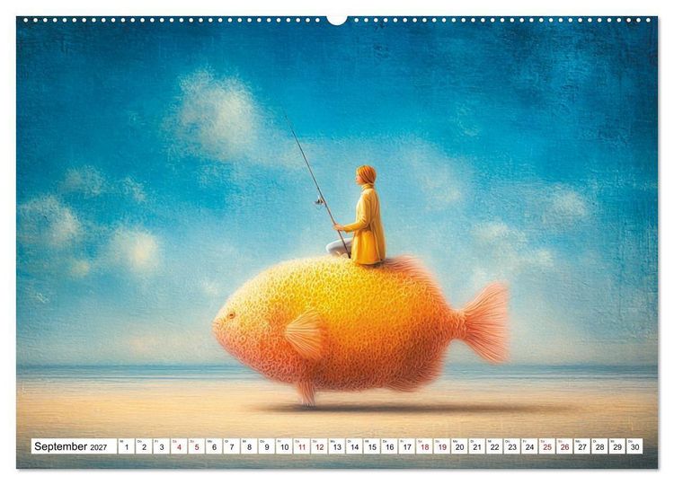 Produktbild: Fantastische F&auml;nge Die Kunst, das Unm&ouml;gliche zu angeln (hochwertiger Premium Wandkalender 2027 DIN A2 quer), Kunstdruck in Hochglanz