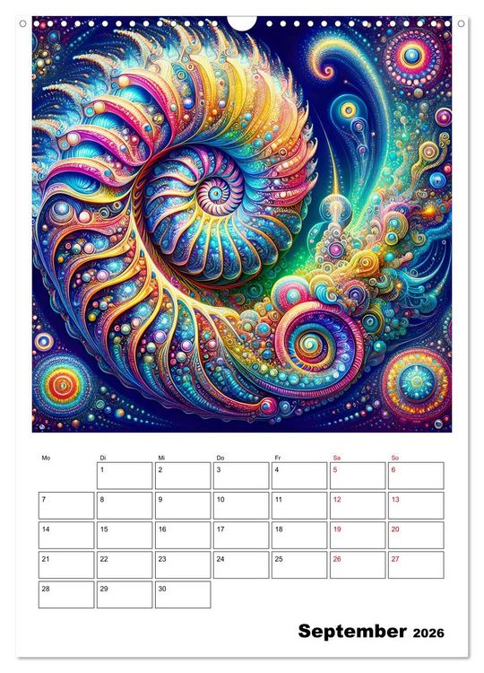 Produktbild: Mystische Nautilus (Wandkalender 2026 DIN A3 hoch), CALVENDO Monatskalender