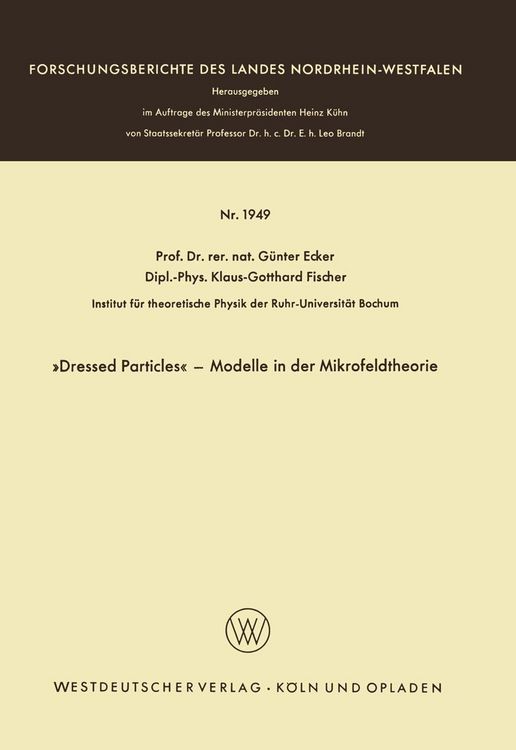 Produktbild: &raquo;Dressed Particles&laquo; - Modelle in der Mikrofeldtheorie