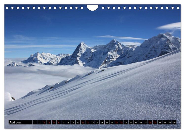 Produktbild: Eiger, M&ouml;nch und Jungfrau 2026 (Wandkalender 2026 DIN A4 quer), CALVENDO Monatskalender