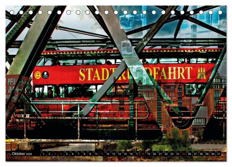 Produktbild: Hamburg Abstrakt (Tischkalender 2026 DIN A5 quer), CALVENDO Monatskalender