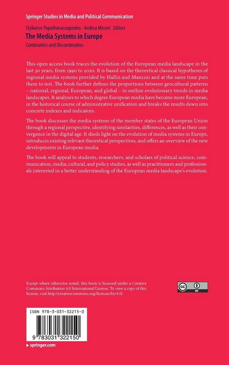 Produktbild: The Media Systems in Europe