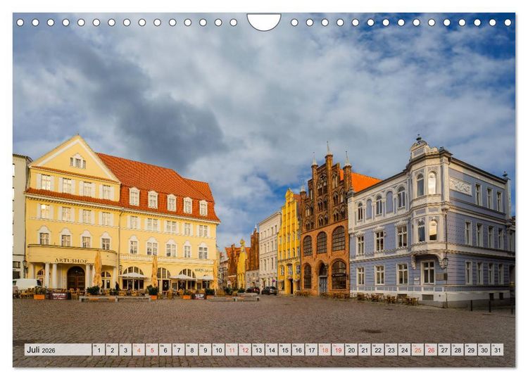 Produktbild: Stralsund Stadtansichten (Wandkalender 2026 DIN A4 quer), CALVENDO Monatskalender