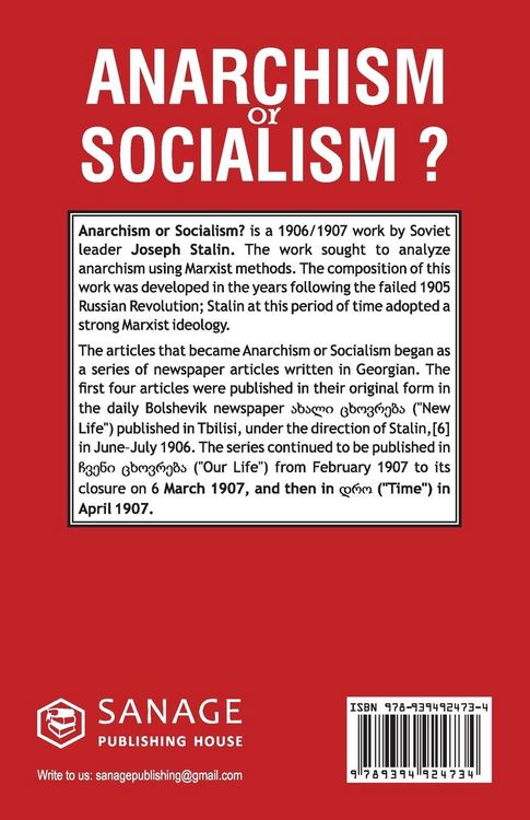 Produktbild: Anarchism or Socialism?