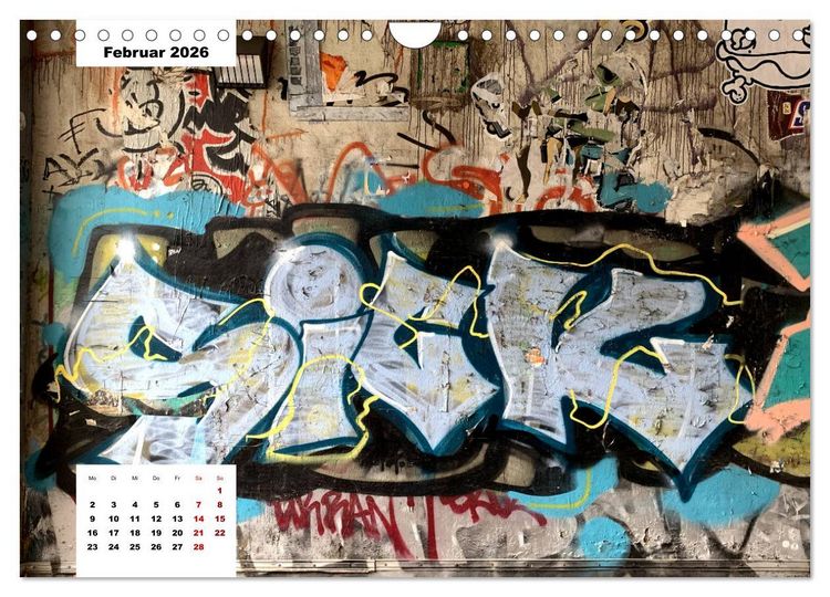 Produktbild: Hamburg Graffiti (Wandkalender 2026 DIN A4 quer), CALVENDO Monatskalender