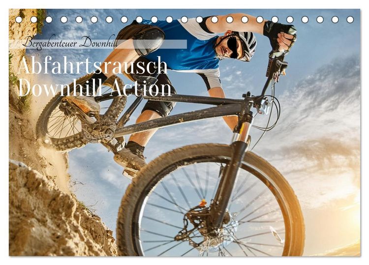 Produktbild: Abfahrtsrausch Downhill Aktion (Tischkalender 2026 DIN A5 quer), CALVENDO Monatskalender