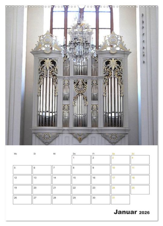 Produktbild: Orgeln zum Verlieben! (Wandkalender 2026 DIN A2 hoch), CALVENDO Monatskalender