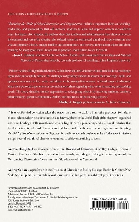 Produktbild: Breaking the Mold of School Instruction and Organization
