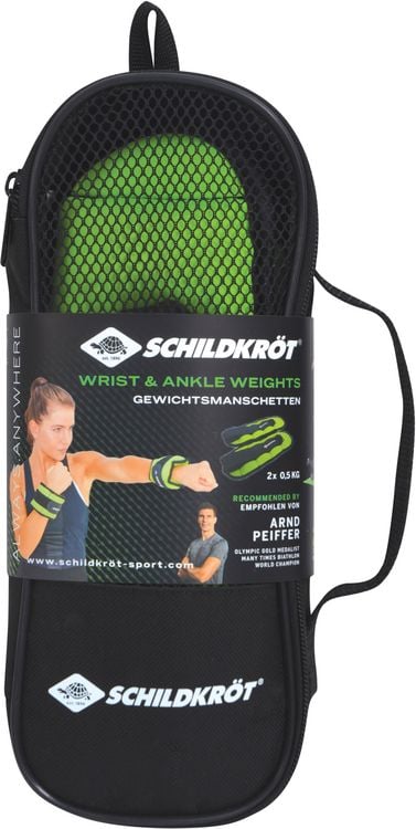 Produktbild: GEWICHTSMANSCHETTE, 2x 0,5kg, (green) im Carrybag,