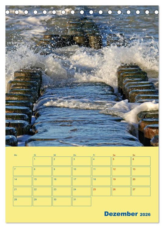 Produktbild: Sehnsuchtsort Fischland-Dar&szlig;-Zingst (Tischkalender 2026 DIN A5 hoch), CALVENDO Monatskalender