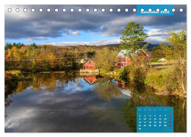 Produktbild: New England - Vielfalt einer Region (Tischkalender 2026 DIN A5 quer), CALVENDO Monatskalender