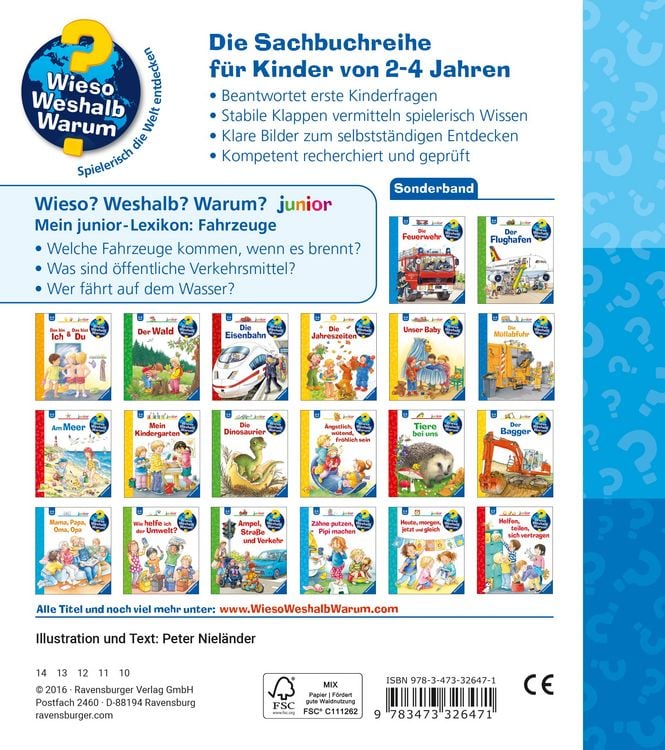 Produktbild: Wieso? Weshalb? Warum? Sonderband - Mein junior-Lexikon: Fahrzeuge