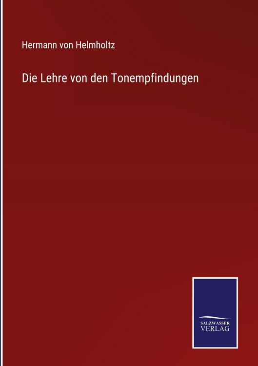 Produktbild: Die Lehre von den Tonempfindungen