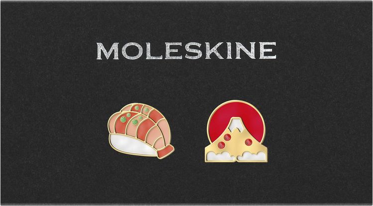 Produktbild: Moleskine Country Pins Japan (2er-Set), Nigir + Berg Fuji