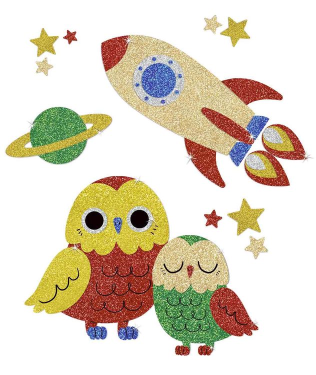 Produktbild: URSUS Moosgummi "Glitter - Klassik", 20 x 30 cm, sortiert