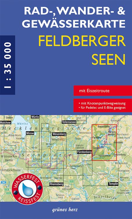 Produktbild: Rad-, Wander- und Gew&auml;sserkarte Feldberger Seen