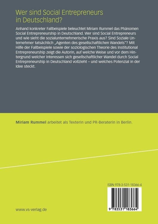 Produktbild: Wer sind Social Entrepreneurs in Deutschland?