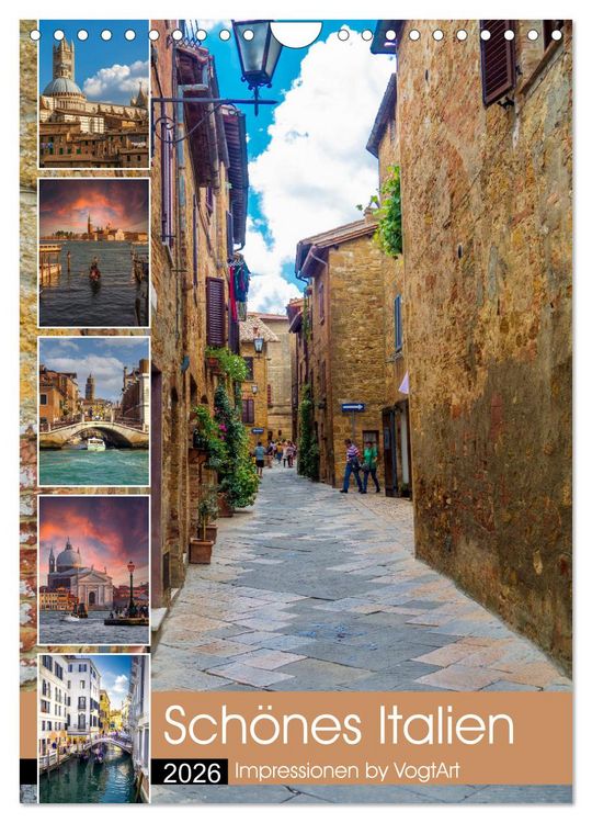 Produktbild: Sch&ouml;nes Italien. Impressionen by VogtArt (Wandkalender 2026 DIN A4 hoch), CALVENDO Monatskalender