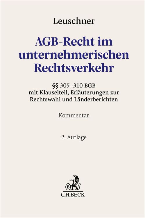 Produktbild: AGB-Recht im unternehmerischen Rechtsverkehr