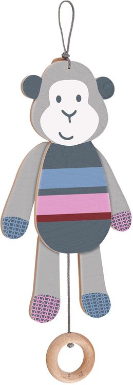 Schmidt Spiele - Selecta - bellybutton by Selecta - Zappeläffchen, Hampelmann Affe, 26 cm